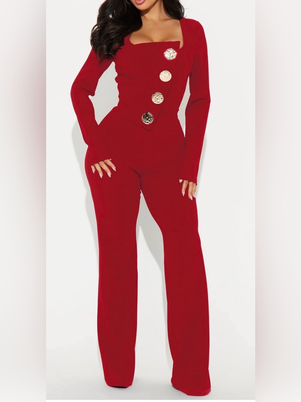 Long Sleeve Jumpsuit.